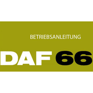 DAF 66, Betriebsanleitung