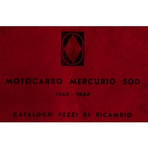 Gilera Motocarro Mercurio 500, Catalogo pezzi di ricambio