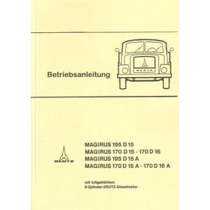 Magirus Deutz 195 D 15; 170 D15/16; 195 D 15 A/16A, Betriebsanleitung