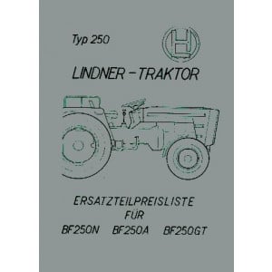 Lindner BF 250 N, A, GT, Ersatzteilkatalog