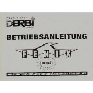 Derbi Fenix Betriebsanleitung