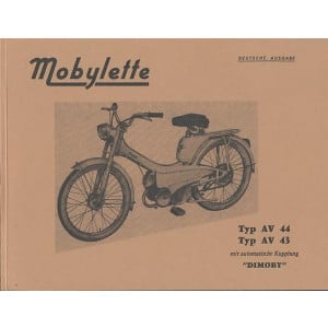 Motobecane Mobylette AV 44 und 43 mit automatischer Kupplung "Dimoby" Ersatzteilkatalog