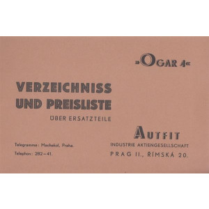 Ogar 4, Verzeichnis und Preisliste über Ersatzteile