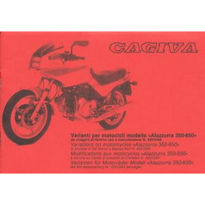 Cagiva Alazurra 350-650 Zusatz-Betriebsanleitung