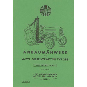 Steyr 288 Anbaumähwerk Ersatzteilkatalog