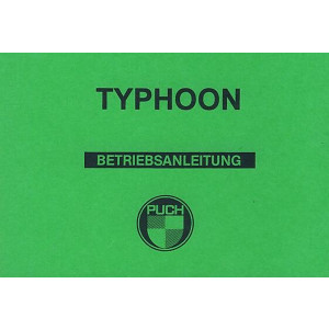 Puch Typhoon, Betriebsanleitung