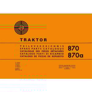 Steyr 870 und 870a Traktor Ersatzteilkatalog