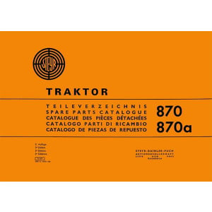 Steyr 870 und 870a Traktor Ersatzteilkatalog