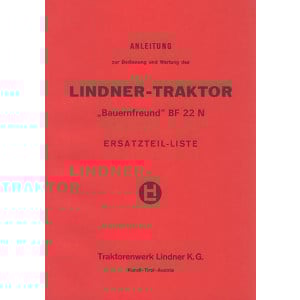 Lindner BF 22 N, Betriebsanleitung und Ersatzteilkatalog