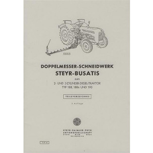 Steyr 188 188n 190 Busatis Doppelmesser-Schneidwerk Ersatzteilkatalog
