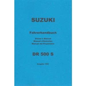 Suzuki DR 500S Fahrerhandbuch