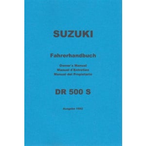 Suzuki DR 500S Fahrerhandbuch