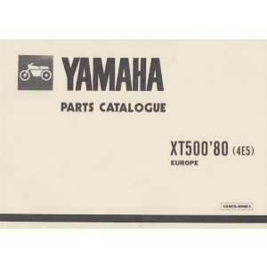 Yamaha XT 500 Modell 1980 (Europa), Parts Catalogue
