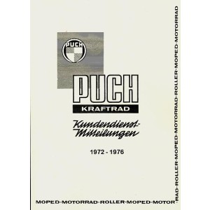 Puch Kundendienstmitteilungen (Zweirad)  für Werkstätten 1972-1976