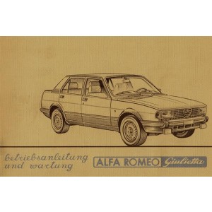 Alfa Romeo Giulietta, Betriebsanleitung
