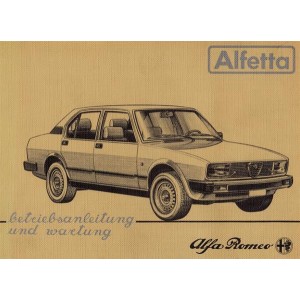 Alfa Romeo Alfetta, Betriebsanleitung