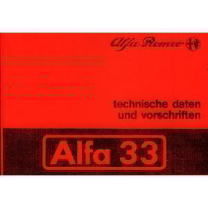 Alfa Romeo 33, technische Daten, Reparaturvorschriften