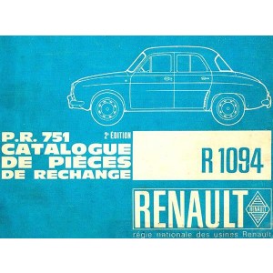 Renault Dauphine R 1094, Catalogue des pieces de rechange