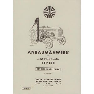 Steyr 188 Anbaumähwerk Betriebsanleitung