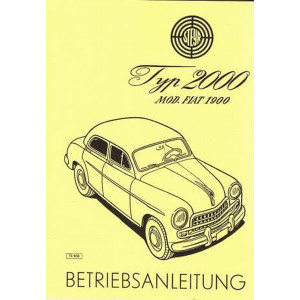 Steyr Typ 2000, Mod. Fiat 1900, Betriebsanleitung