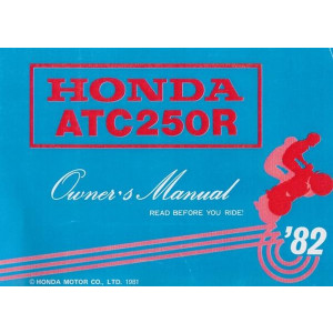 Honda ATC250R Owner's Manual