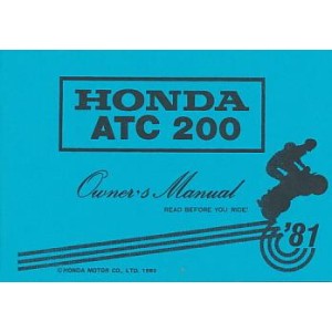 Honda ATC200 Owner's Manual