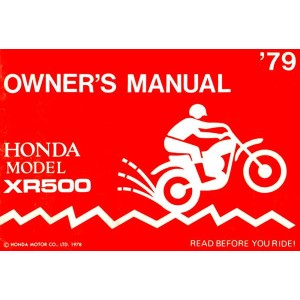 Honda XR500 Owner's Manual