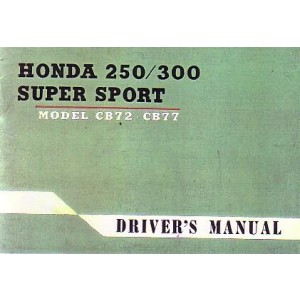Honda CB72 CB77 250/300 ccm Supersport Driver's Manual