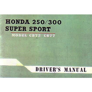 Honda CB72 CB77 250/300 ccm Supersport Driver's Manual