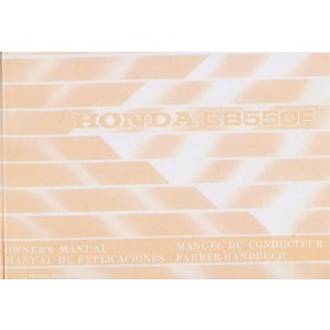 Honda CB550F Fahrerhandbuch