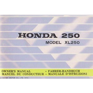 Honda XL250 Fahrerhandbuch