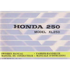 Honda XL250 Fahrerhandbuch