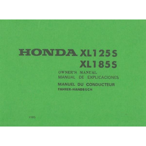 Honda XL125S XL185S Fahrerhandbuch