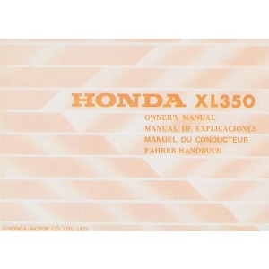 Honda XL350 Fahrerhandbuch