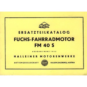 Fuchs Fahrradhilfsmotor FM 40 S Ersatzteilkatalog