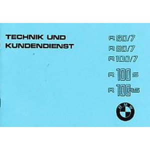 BMW R60/7 R80/7 R100/7 R100S R100RS Betriebsanleitung