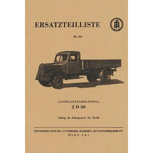 ÖAF Lastwagenfahrgestell 2 D 50, Ersatzteilkatalog