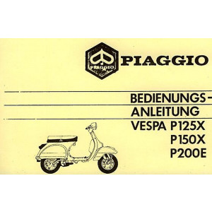 Vespa P 125 X, P 200 E, Betriebsanleitung