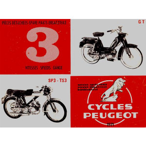 Peugeot Cycles SP 3, TS 3, und GT, Ersatzteileliste
