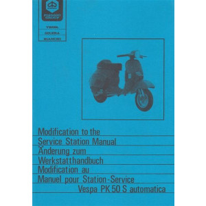 Piaggio Vespa PK 50 S Automatica, Änderung zum Werkstatthandbuch