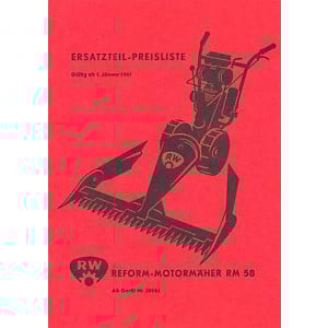 Reform RM 58 Ersatzteilliste