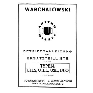 Warchalowski U1LS, U1LL, U2L, UCO Betriebsanleitung und Ersatzteilkatalog