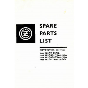 CZ 175 Trial, 482/00 Trial, 482/00/01 Trial-USA, 482/00/02 Trial-USA, 482/01 Trial-Cocy, Ersatzteilkatalog