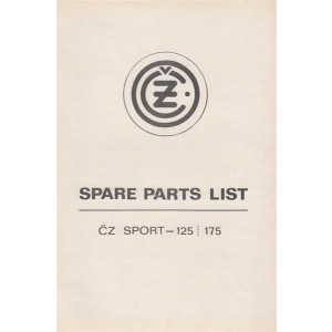 CZ 125/175 Sport, Typ 476/477, Spare parts list