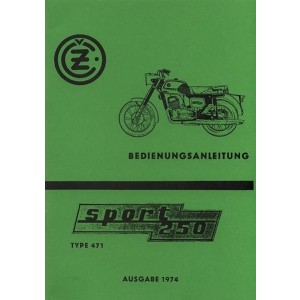 CZ Motorrad Sport 250, Typ 471, Betriebsanleitung