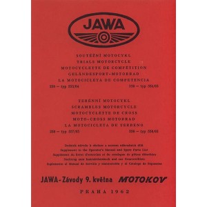 Jawa Geländesport-Motorrad 250 und 350, Typen 553/04, 557/04, 554/03 u. 558/03, Betriebsanleitung und Ersatzteilkatalog
