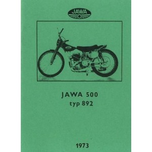Jawa 500 - 892 Flachbahn- (Speedway) Rennmaschine, Betriebsanleitung und Ersatzteilkatalog