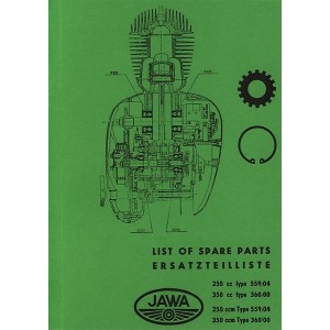 Jawa 250 und 350 ccm, Typen 559/04 u. 360/00, Ersatzteilkatalog