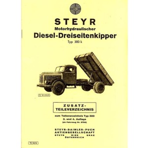 Steyr 380 k Diesel Dreiseitenkipper, Zusatz-Teileverzeichnis