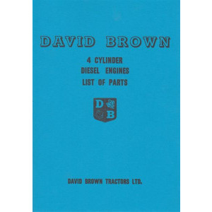 David Brown 4 Cylinder Diesel Engines, List of parts